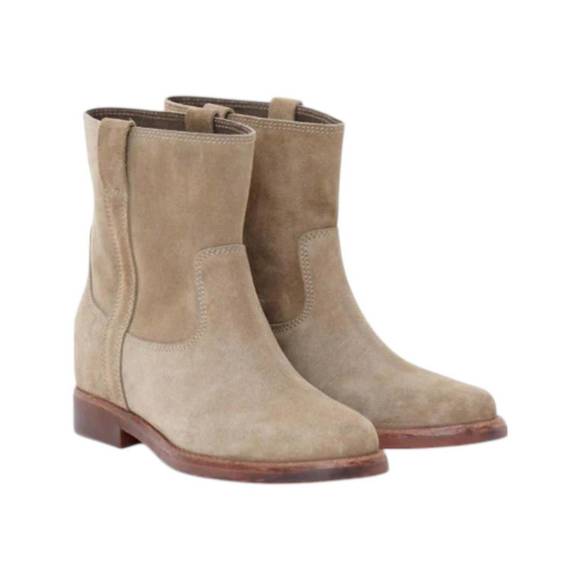 NEW ISABEL MARANT women's susee low boots in taupe - Picture 2 of 5
